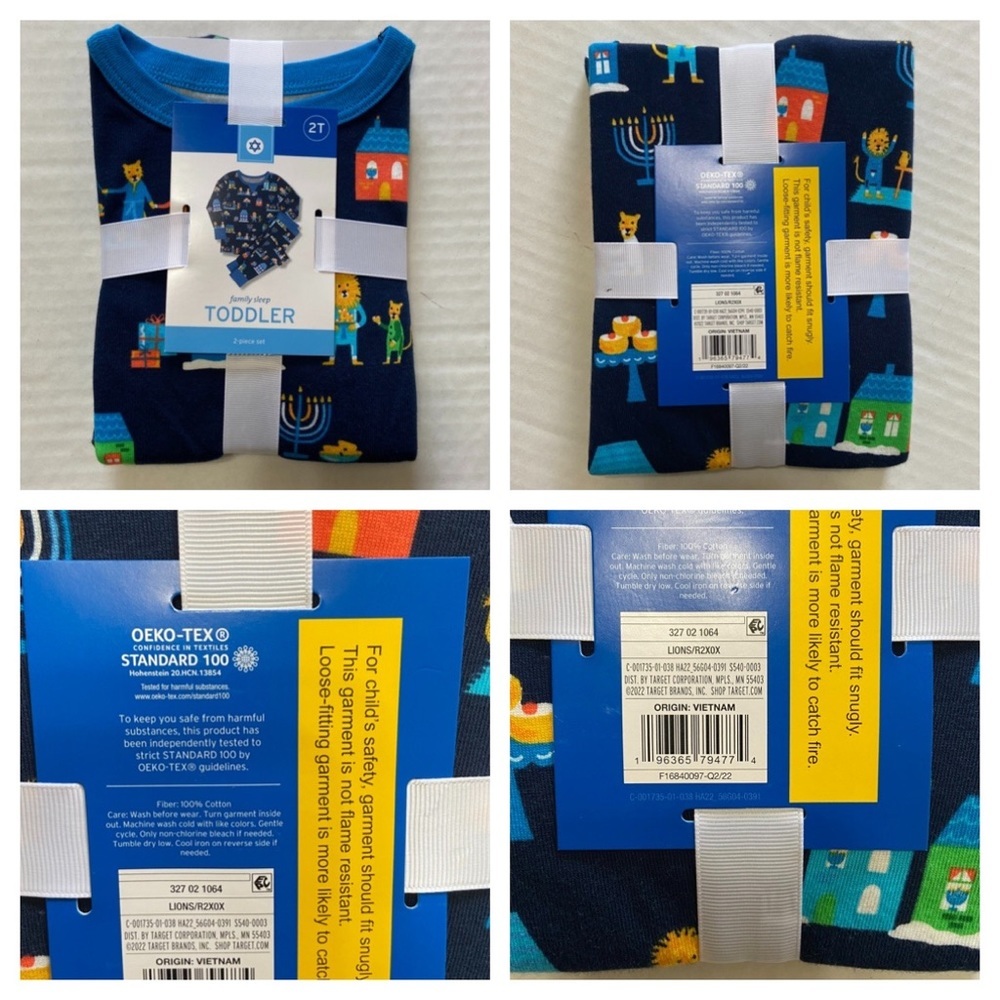 COPY - Target Kids Pajama Set Hanukkah Family Unisex Matching Pajamas Dreidel L… - Picture 2 of 10